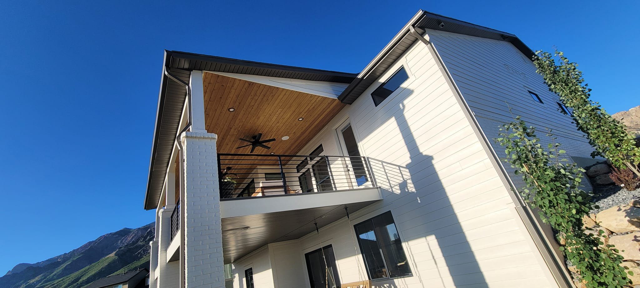 Exterior metalwork and downspouts on a Parade home